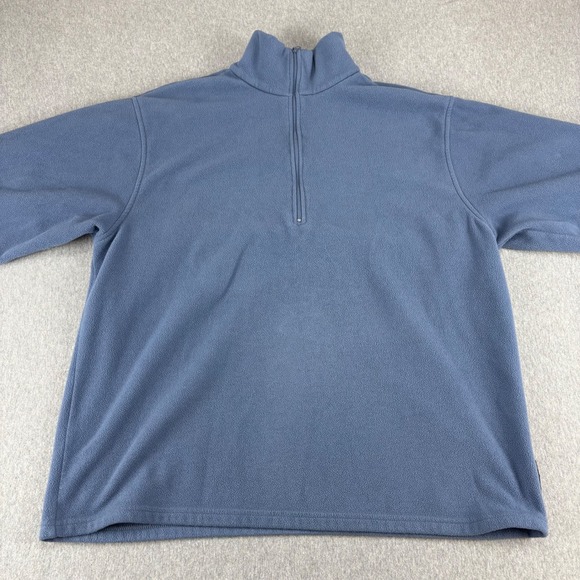 L.L.Bean Other - L.L.Bean Fleece Pullover Mens L Polartec Quarter Zip Blue Long Sleeve Casual